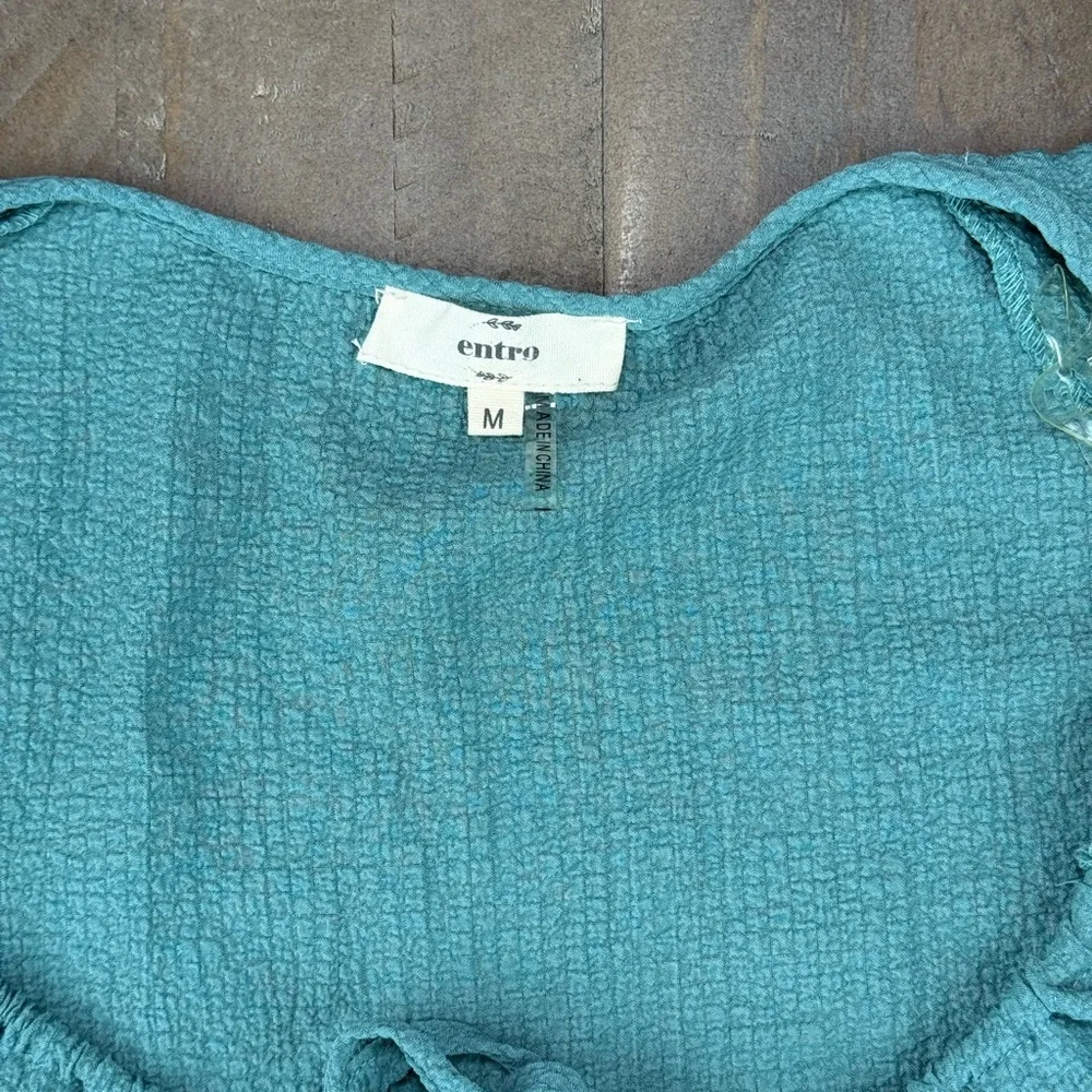 Entro Aqua Ruffle Mini Dress - Picture 2 of 2
